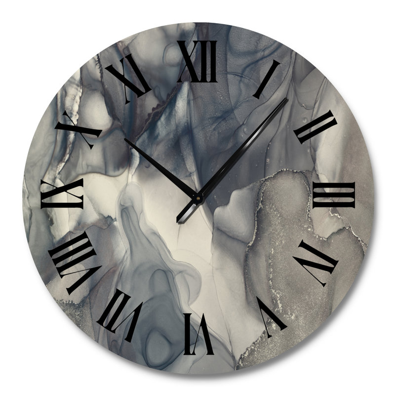 Horloge murale Tender, Grand, Gris / Noir
