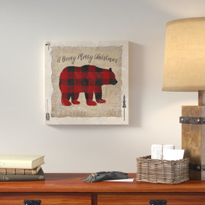 «Buffalo Check Beary Merry», impression sur toile