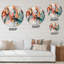 Captivating Boho Dance III - Art mural rond abstrait en métal-88627808