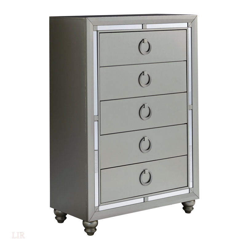 Commode argentée CHLOE GEMSTONE