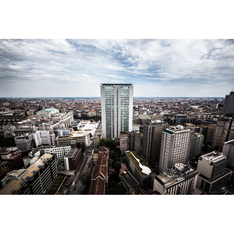 Pamplona Aerial View Of Milan - Wrapped Canvas Print, 30cm H x 46cm W x 3.8cm D