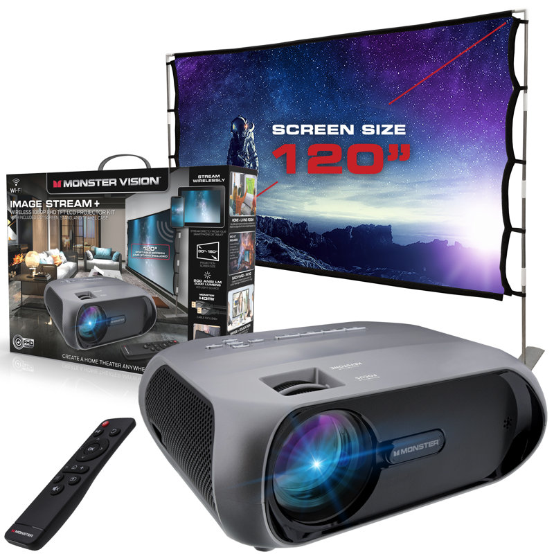 Monster Home Theater Projector 2000 Lumens Portable Projector
