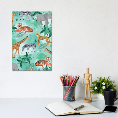 Everyday Jungle Savannah I by Lisa Whitebutton - Wrapped Canvas Print
