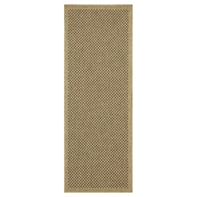 Earth Jute/Mocha Indoor/Outdoor Area Rug, Runner 2'7" x 7'3"