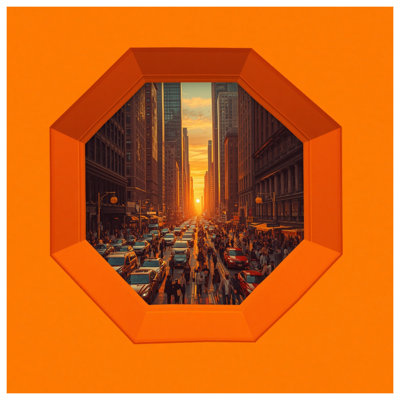 Édredon pour fenêtre Sunset Cityscape