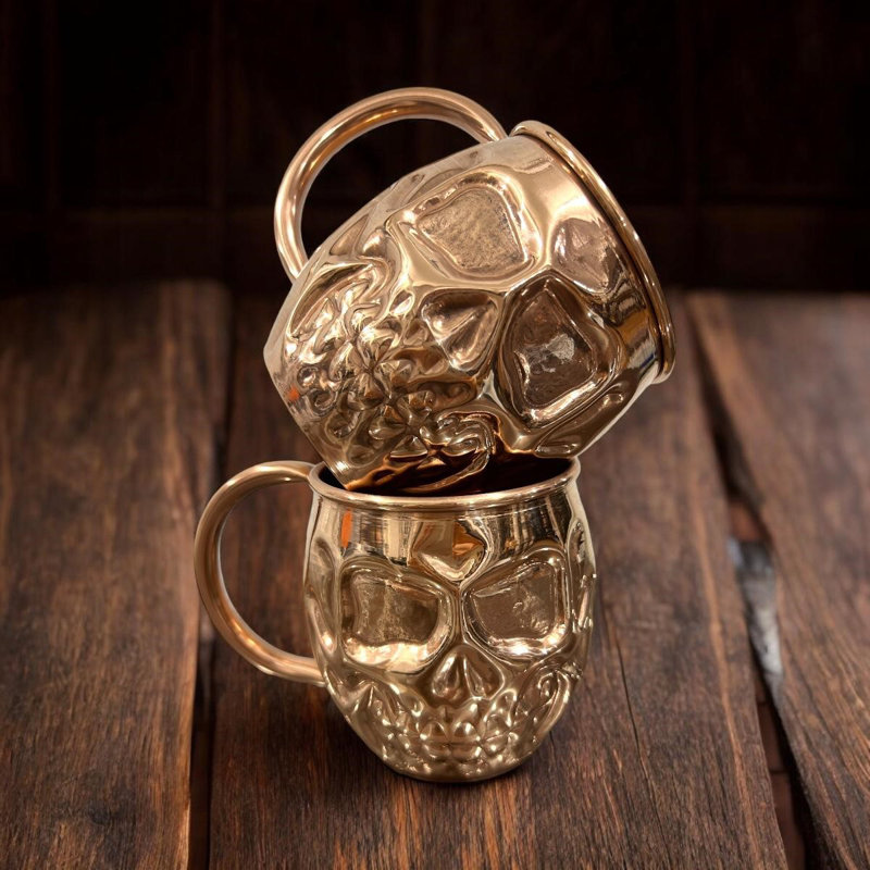 Composite Handmade Copper Drinking Glass Set