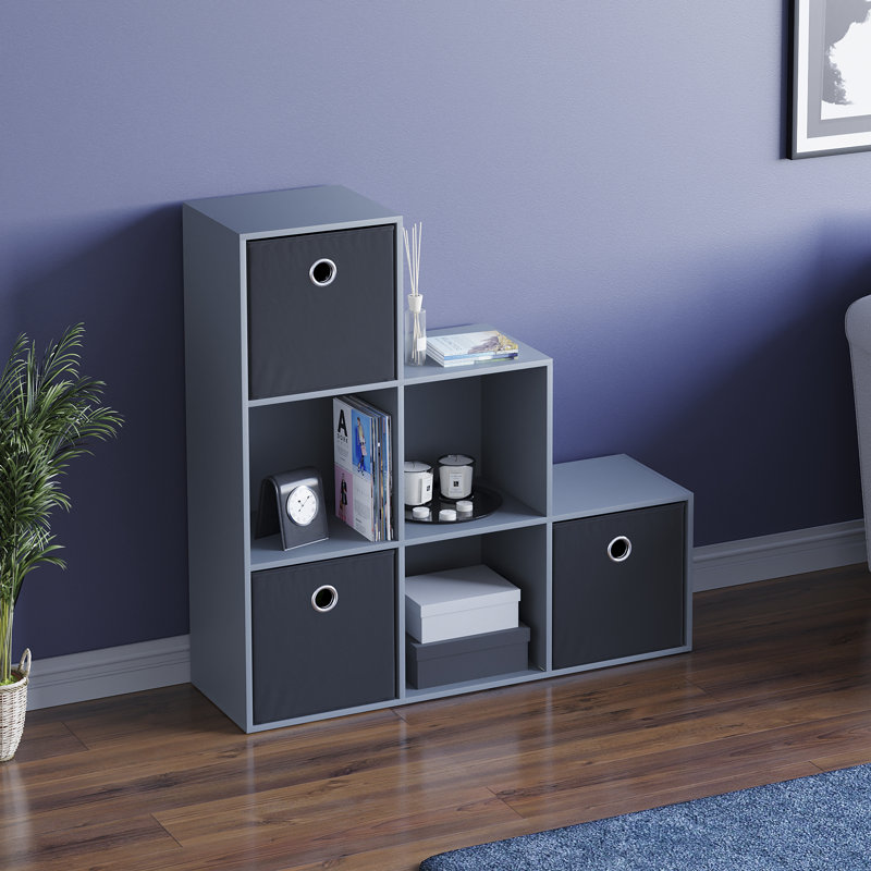 Clarkesville 96.5 cm H x 96.5 cm W Bookcase, Grey/Black