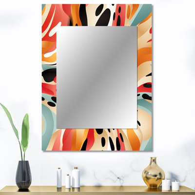 Multicolore Urban Elegance - miroir mural décoratif géométrique, miroir moderne, impression d'art en métal