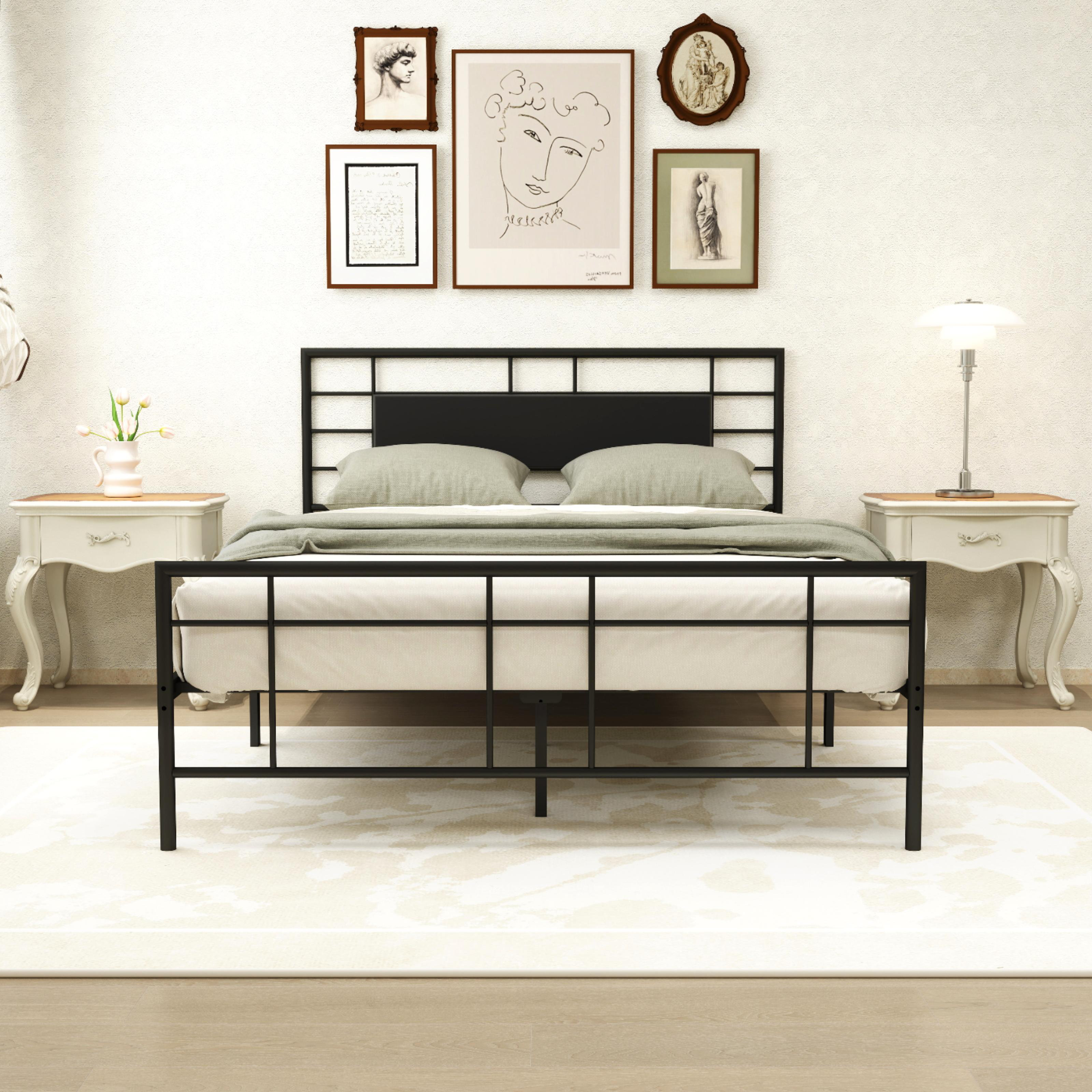 17 Stories Platform Metal Bed Frame Wayfair Canada