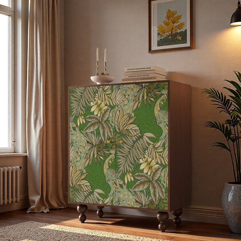 Armoire d'entrée en bois massif rétro français, Brun noyer