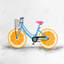 Orange Wheel Bike - reproduction encadrée avec passe-partout pour la décoration intérieure-251340016-251340046