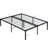 Queen Size Metal Bed Frame, Black Finish, Fast Assembly, No Squeaking, 1000 - Pound Capacity, Reinforced Slats For Mattress Support, Under Storage Space, Holes On Legs Heavy Duty Simple & Quick Quiet-1073439286