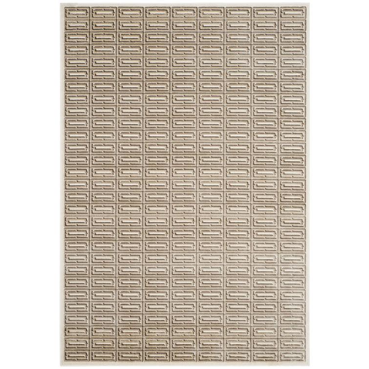 Raunds Geometric Viscose Area Rug