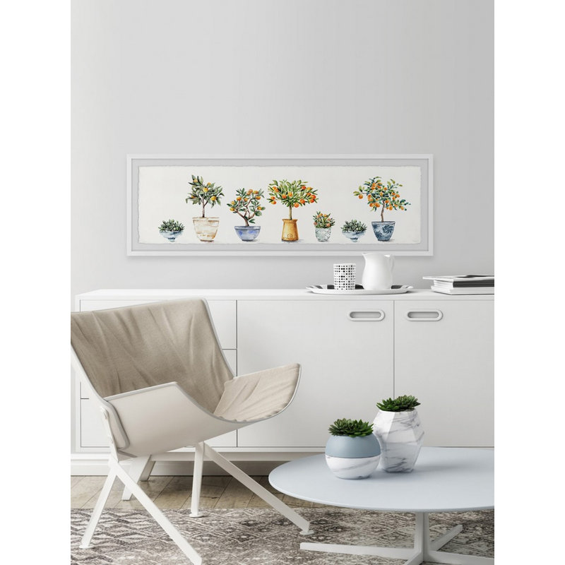 Container Gardening by Parvez Taj - Single Picture Frame Painting, 25cm H x 76cm W x 3.81cm D