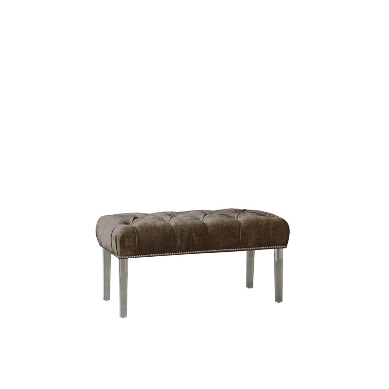 Banc en faux cuir Letendre, Caramel