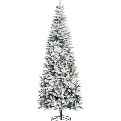 9ft Christmas Tree With Flocked Branch Details And Support Artificial