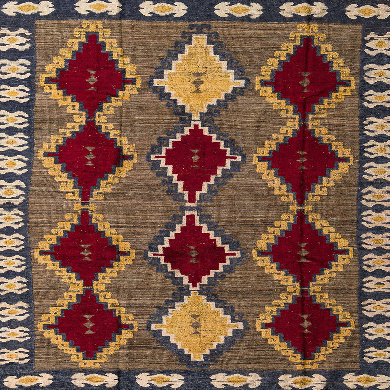 Tapis abstrait 4992, Carré 6 pi