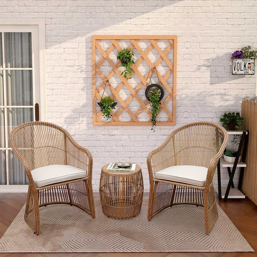 2-Person Patio Seating Group, Natural