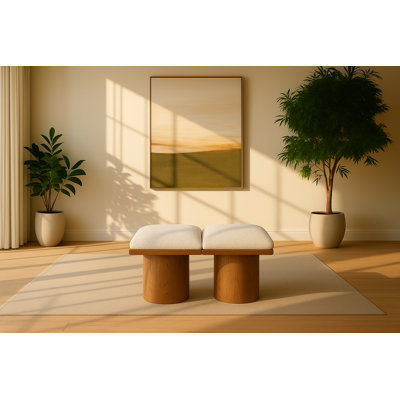 Husnan Boucle Upholstered Bench