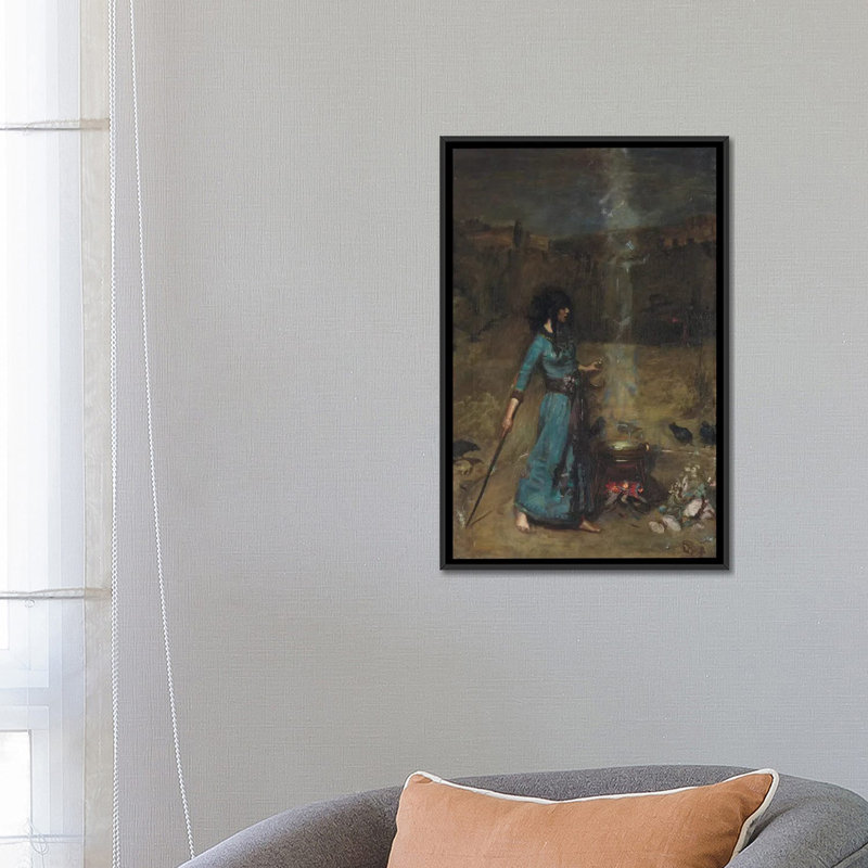 «Study for the Magic Circle, 1886» par John William Waterhouse, reproduction sur toile, H 26 po x l 18 po x P 1,5 po
