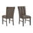 Roundhill Furniture Cavira 5-Piece Modern Dining Set, Black and Gold Faux Marble Dining Table with Four Brown Upholstered Chairs-120742284