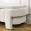Banc rembourré en lin beige avec amplement d'espace de rangement - chambre à coucher moderne et spacieuse incontournable
