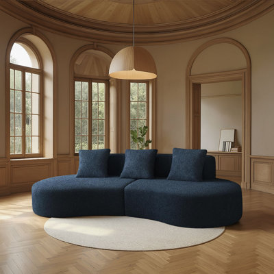 Canapé modulaire incurvé moderne de 5,9 pouces Boneless