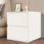 Minimalist Solid Wood Bedside Table Nightstand With 2-Drawer(Left Hand)