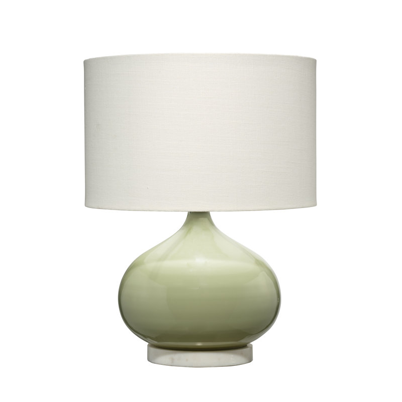 Moss Glass Table Lamp, Sage Green