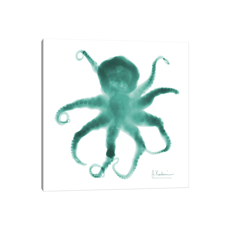 Octopus by Albert Koetsier - Wrapped Canvas Painting, 45.72 cm H x 45.72 cm W x 3.175 cm D