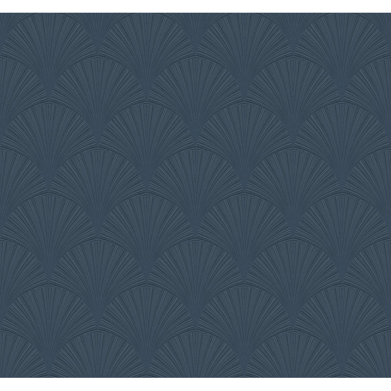 Rouleau de papier peint lisse, Bleu denim