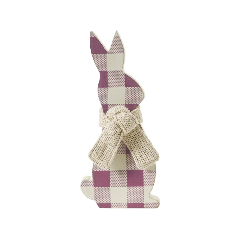 Écharpe en toile de jute Bunny Hop, Blanc/mauve