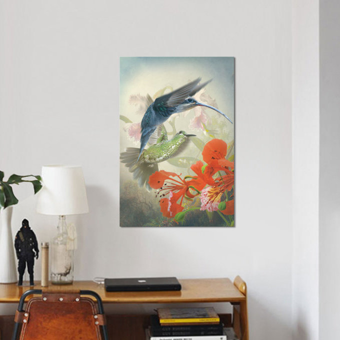 « hummingbird cycle ii », reproduction d’impression sur toile tendue, H 18 po x l 12 po x P 1,5 po, Toile tendue