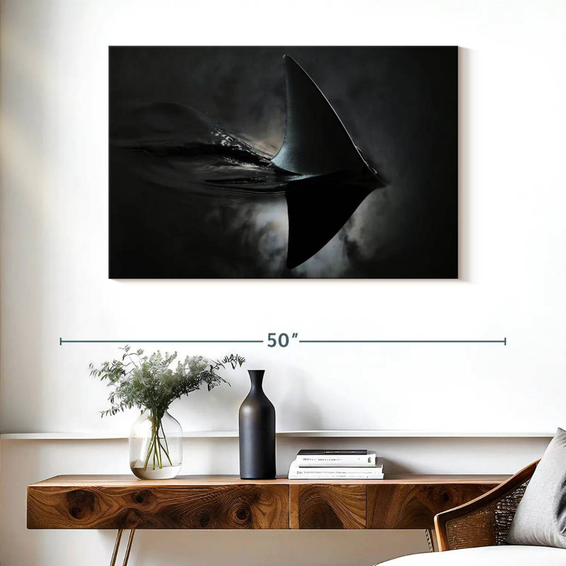 Brampt Shark In Dark Waters, 26" H x 39" W