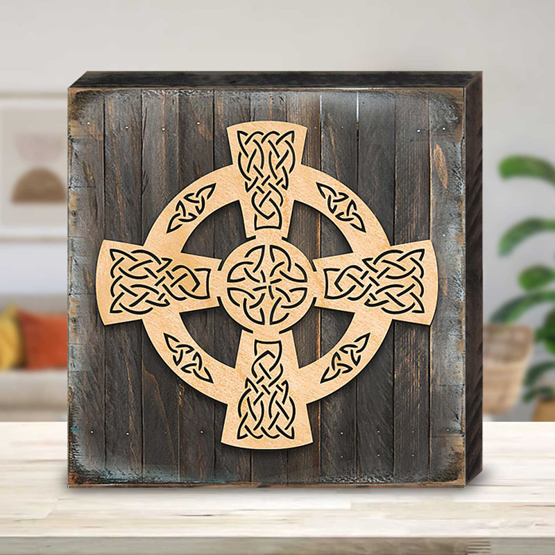 Bloc d'art mural en forme de croix celtique Wall Block Collection | Art celtique