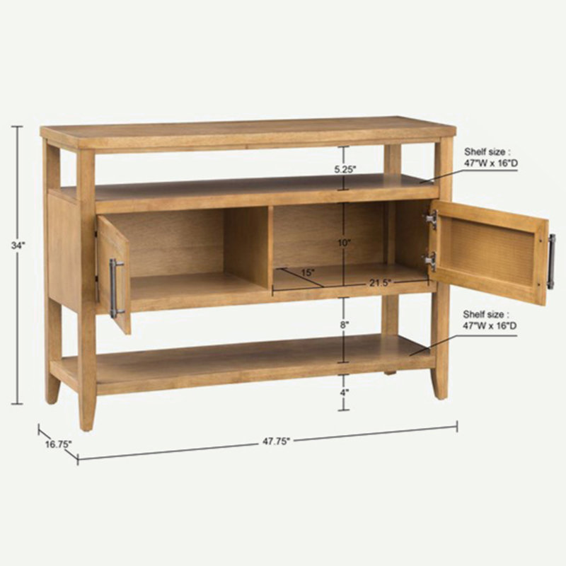 2 Door Storage Console Table