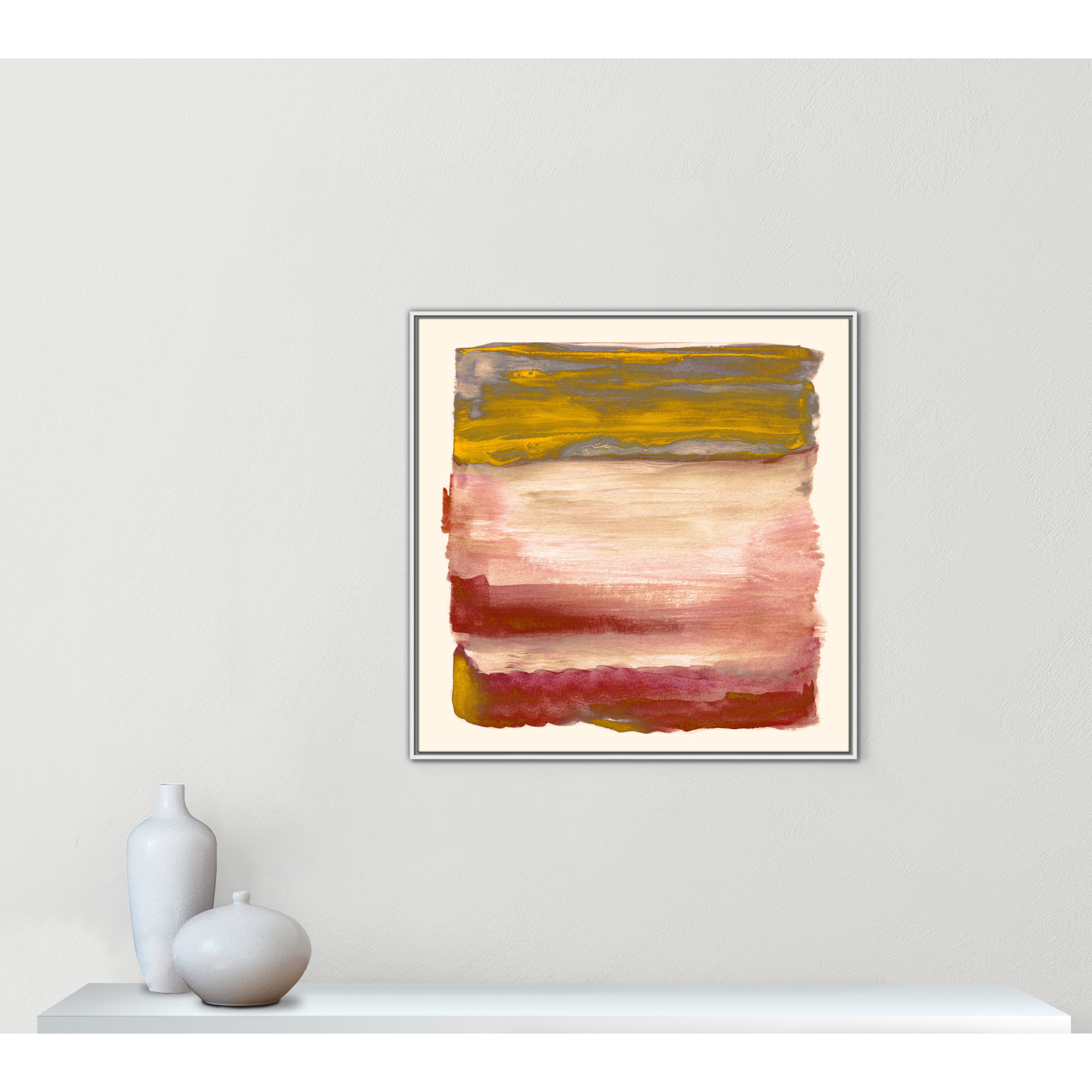 Yellow Sky I Print by Nan, 37.5" H x 37.5" W, White