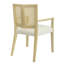 Chaise de salle à manger de confort moderne de style Mid-Century en bois massif pour espaces polyvalents
