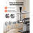 Electric Meat Grinder, 3.3-4.4 Lbs/Min 2000W Max, #5 Home Meat Mincer with 3 Grinding Plates, Sausage Stuffing Tube & Kubbe Kit, 300W Steel Sausage Meatballs Maker for Home Kitchens