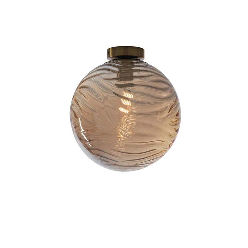 Perdue Flush Mount, Bronze, Gold, 30cm H x 30cm W x 30cm D