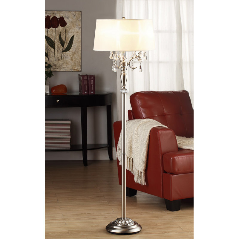 Lampe sur pied en métal Glamour