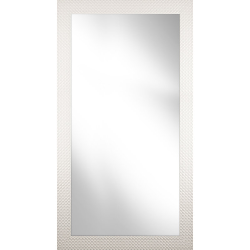 Julia Plastic Flat Leaning Mirror, 133 cm H x 73 cm W, White