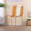 Ensemble de 4 chaises de salle à manger ergonomiques en PP et métal pour l'intérieur et l'extérieur