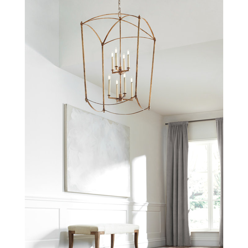 Olive 8-Light Chandelier, Antique Gold