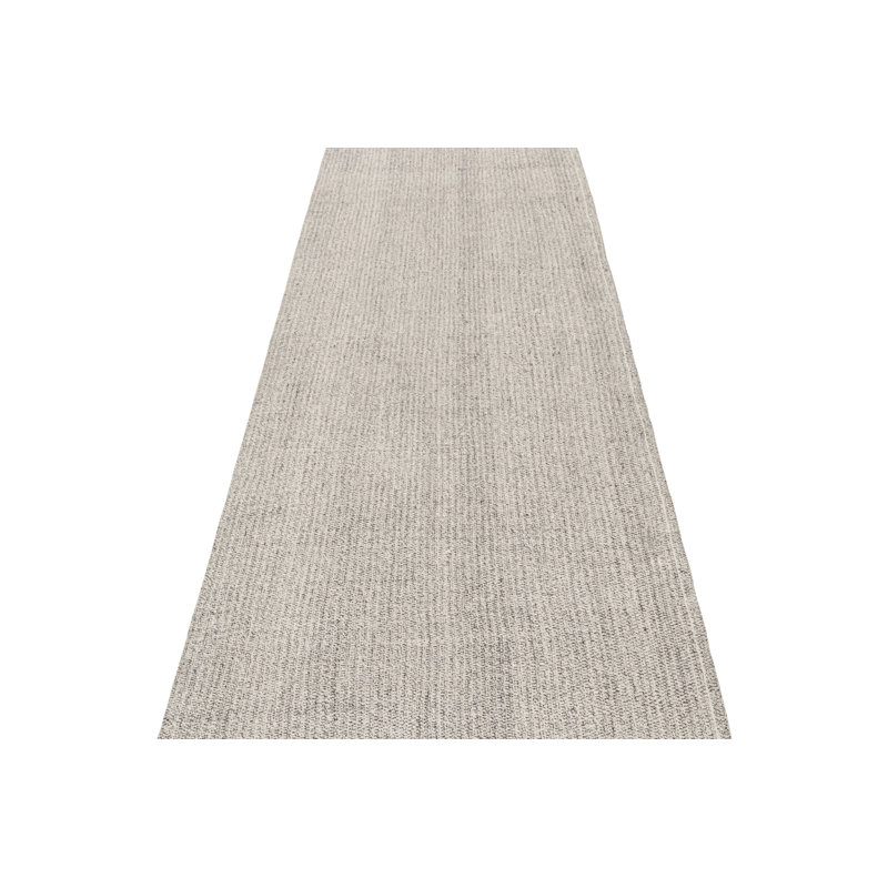 Hand Knotted Wool Area Rug in Gray