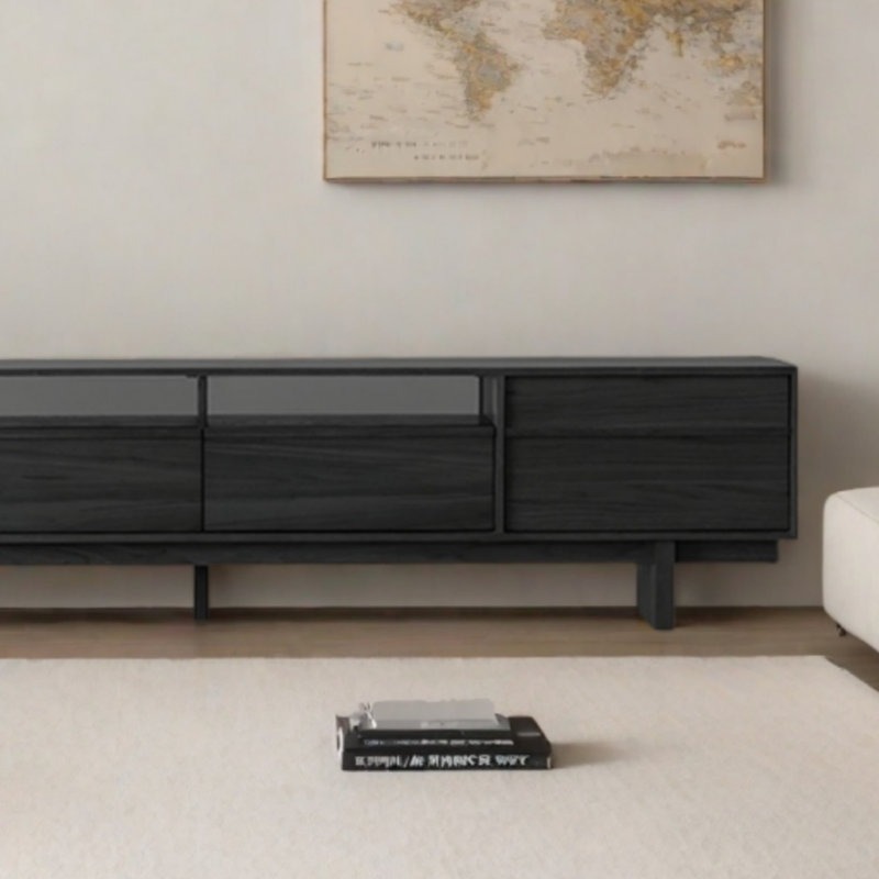 Meuble télé Retro Rib - Mid-Century, Noir