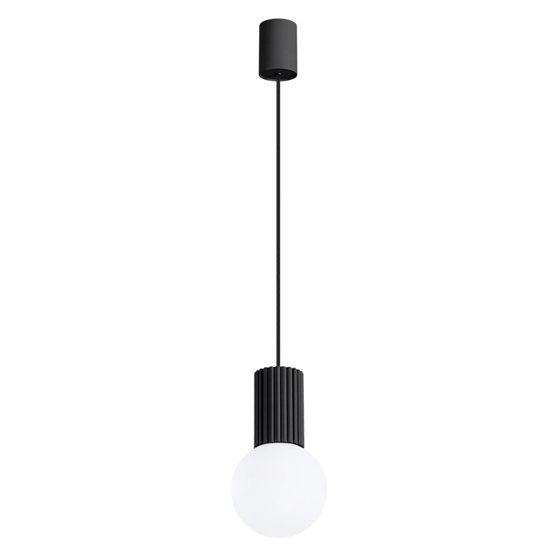 Bernis 1 - Light Brushed Nickel Pendant, Black