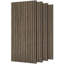4 Pack Acoustic Wood Slat Wall Panels, Decorative Sound Absorbing Panels for Wall & Ceiling, Walnut