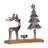 Reindeer And Tree Metal Christmas Tealight Holder - 10.5"