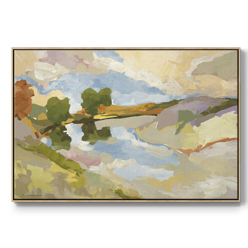 Uplands I, reproduction d'art sur toile, H 17 po x l 25 po x P 2 po, Naturel